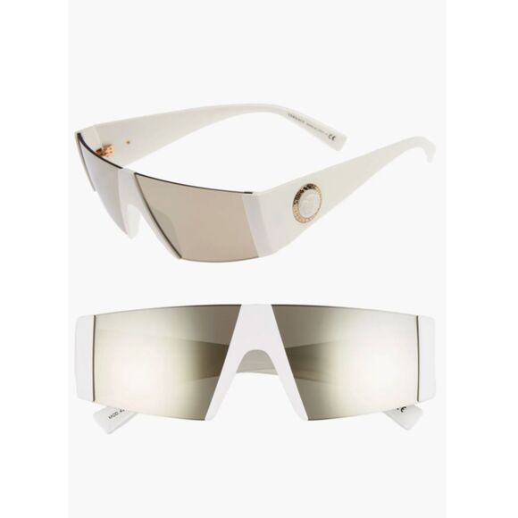Versace Medusa 56mm Shield Sunglasses - Picture 1 of 8
